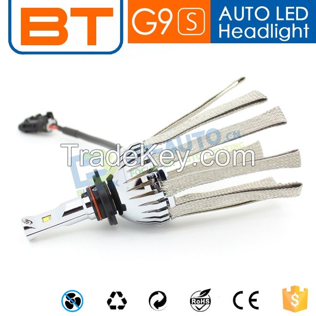 China Supplier OEM Fanless Car LED Headlight h4 h7 h8 h9 LED Headlight Bulb