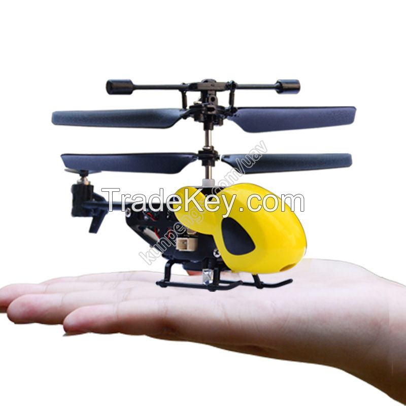 Mini RC Helicopter the Machine Model of Spinning Top Instrument Charge Toy UAV RC Quacopter KP022