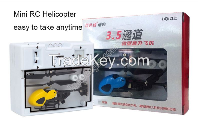 Mini RC Helicopter the Machine Model of Spinning Top Instrument Charge Toy UAV RC Quacopter KP022