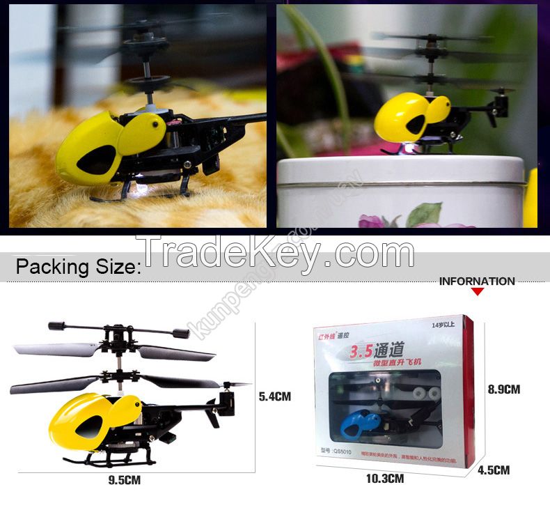 Mini RC Helicopter the Machine Model of Spinning Top Instrument Charge Toy UAV RC Quacopter KP022