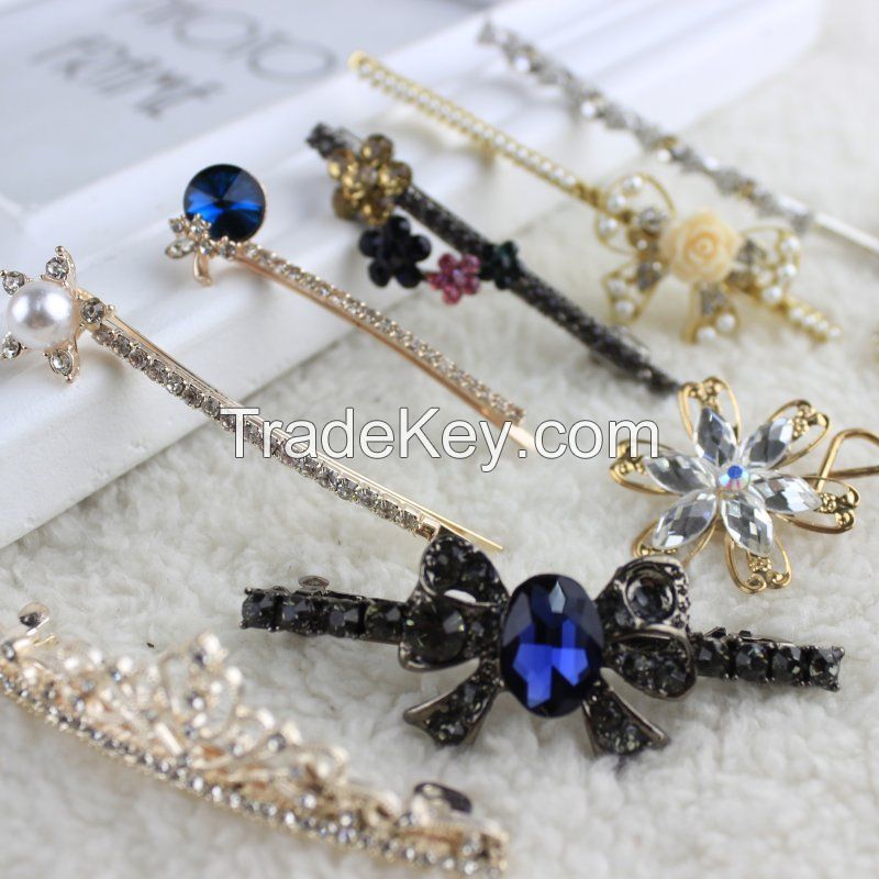 2015 All Kinds Women Beautiful Hairpins Metal Hair Accessories China Wholesale Hair Ornament