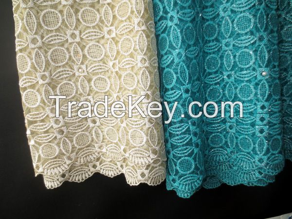 High quality guipure lace/ water soluble african lace fabric