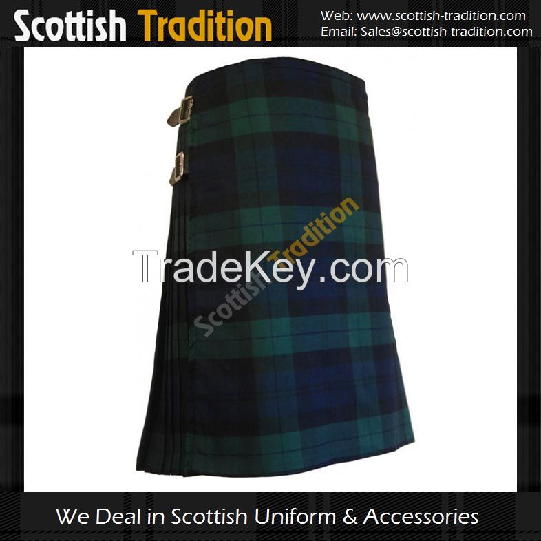 Black Watch Tartan Kilt 5 Yard and 8 Yard