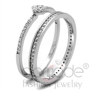 Jewelry Wholesale 925 Sterling Silver AAA Grade CZ Wedding Ring Sets