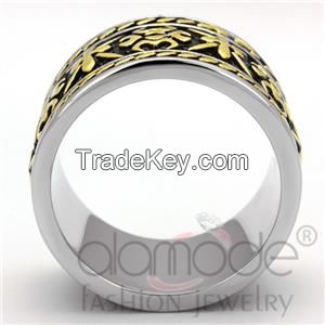 TK2236 Stainless Steel Jet Black Epoxy Ring