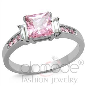 Fashion Jewelry Wholesale Rose Pink Stainless Steel Ring