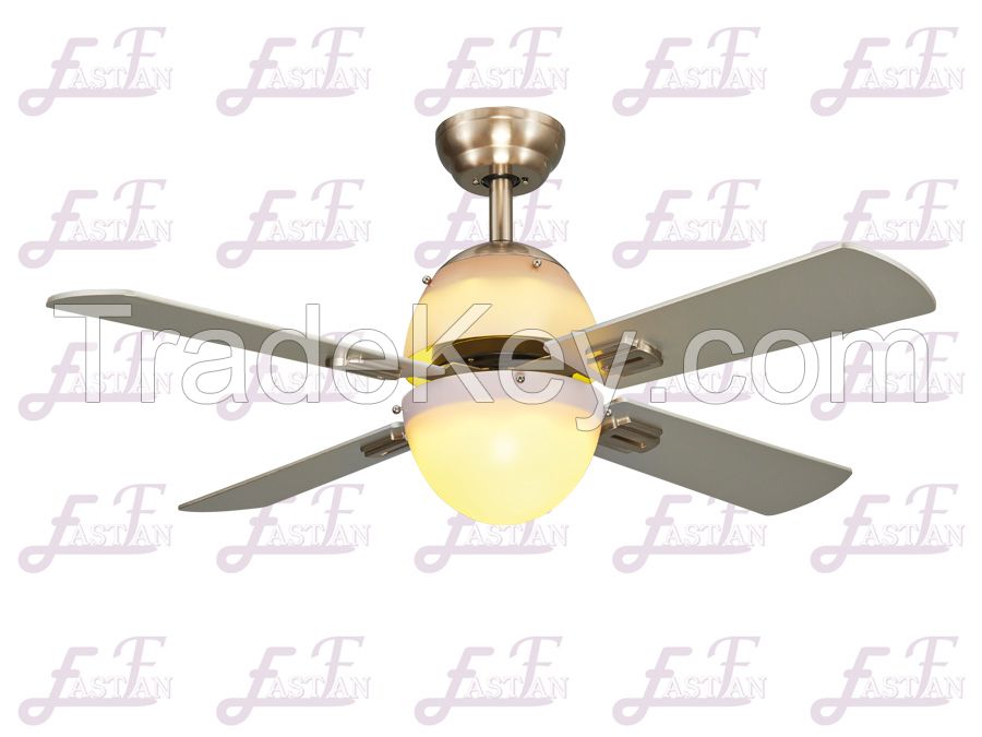 52 inch Four Blade Indoor Ceiling Fan with light modern restaurant ceiling fan