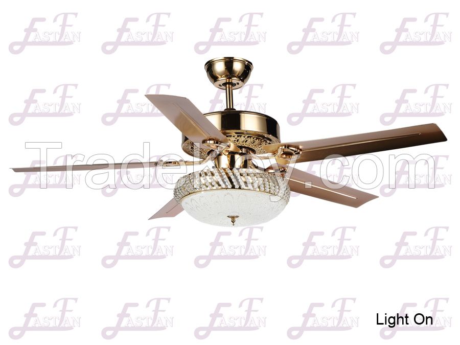 52 inch Crystal Ceiling fans Luxury Ceiling fans Modern living room ceiling fan