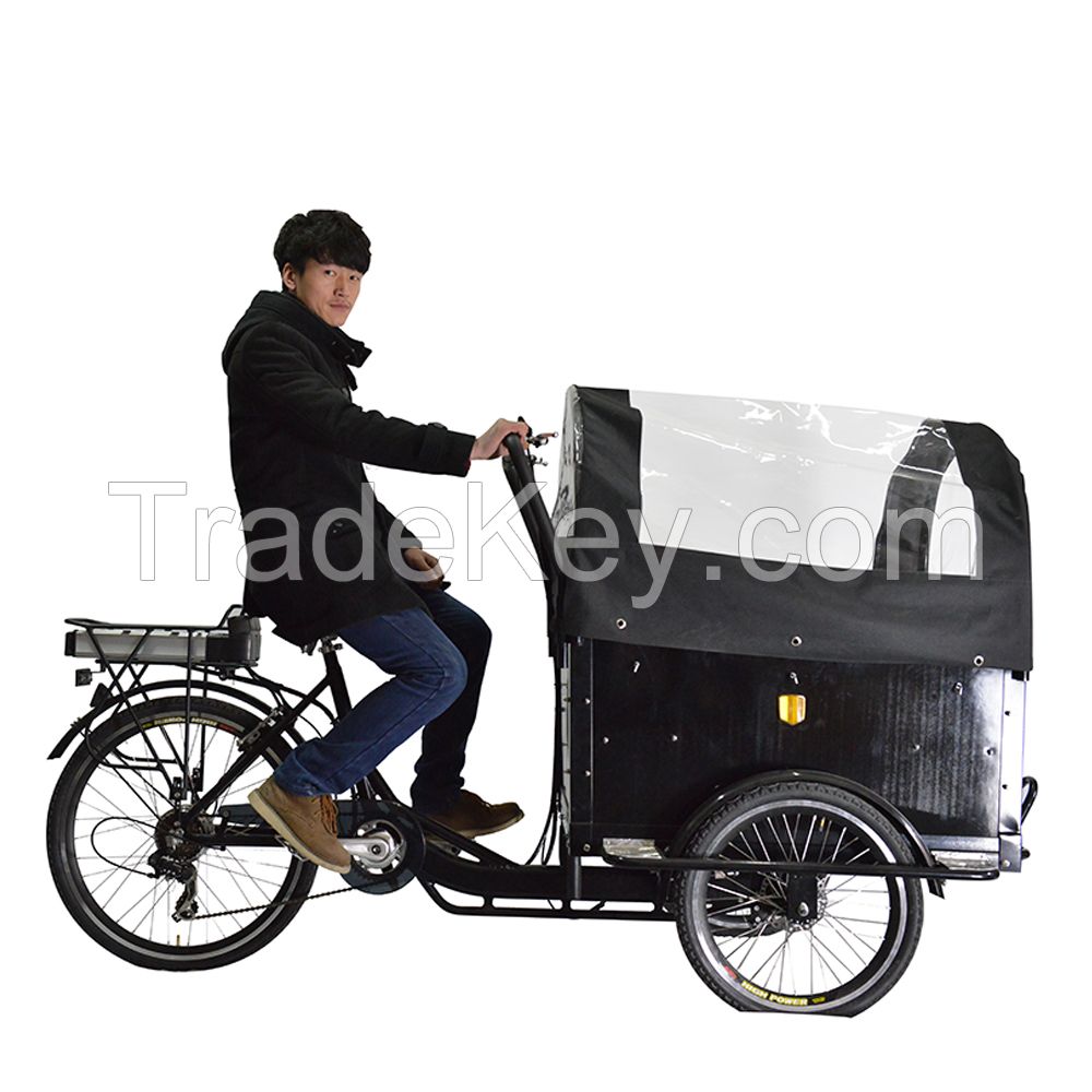 Alloy frame recumbent cargo trike with cabin for sale