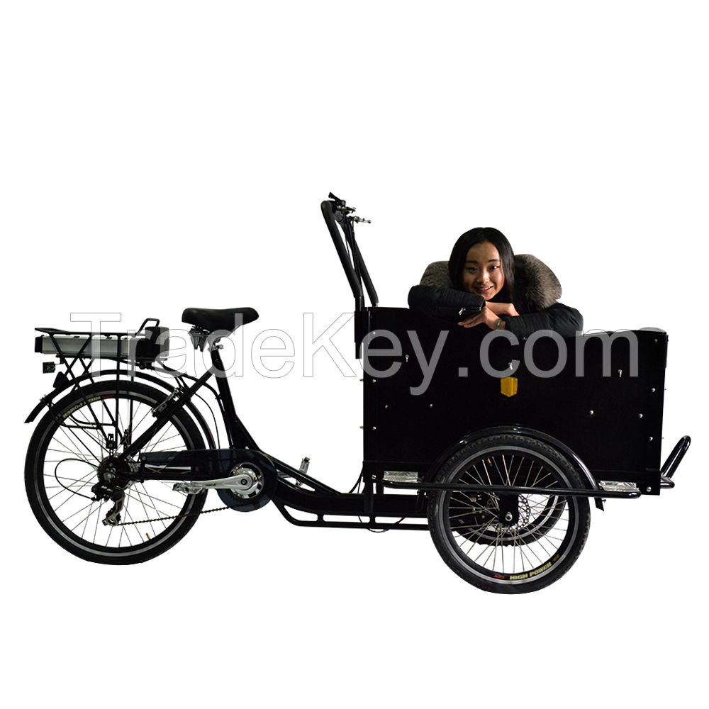 CE new design Holland bakfiets 3 wheel electric cargo trike for sale 2015