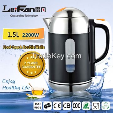 1.5L water window electric kettle for hotel