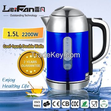 1.5L water window electric kettle for hotel