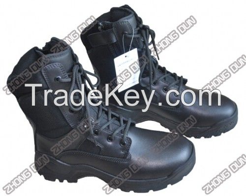 ankle upper cow leather combat boot for army