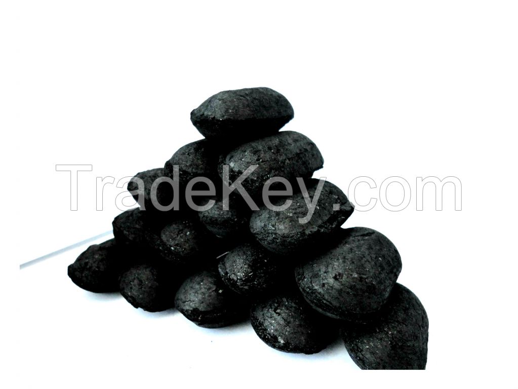 Briquetted charcoal