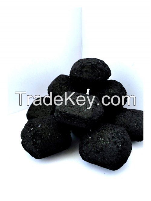 Briquetted charcoal