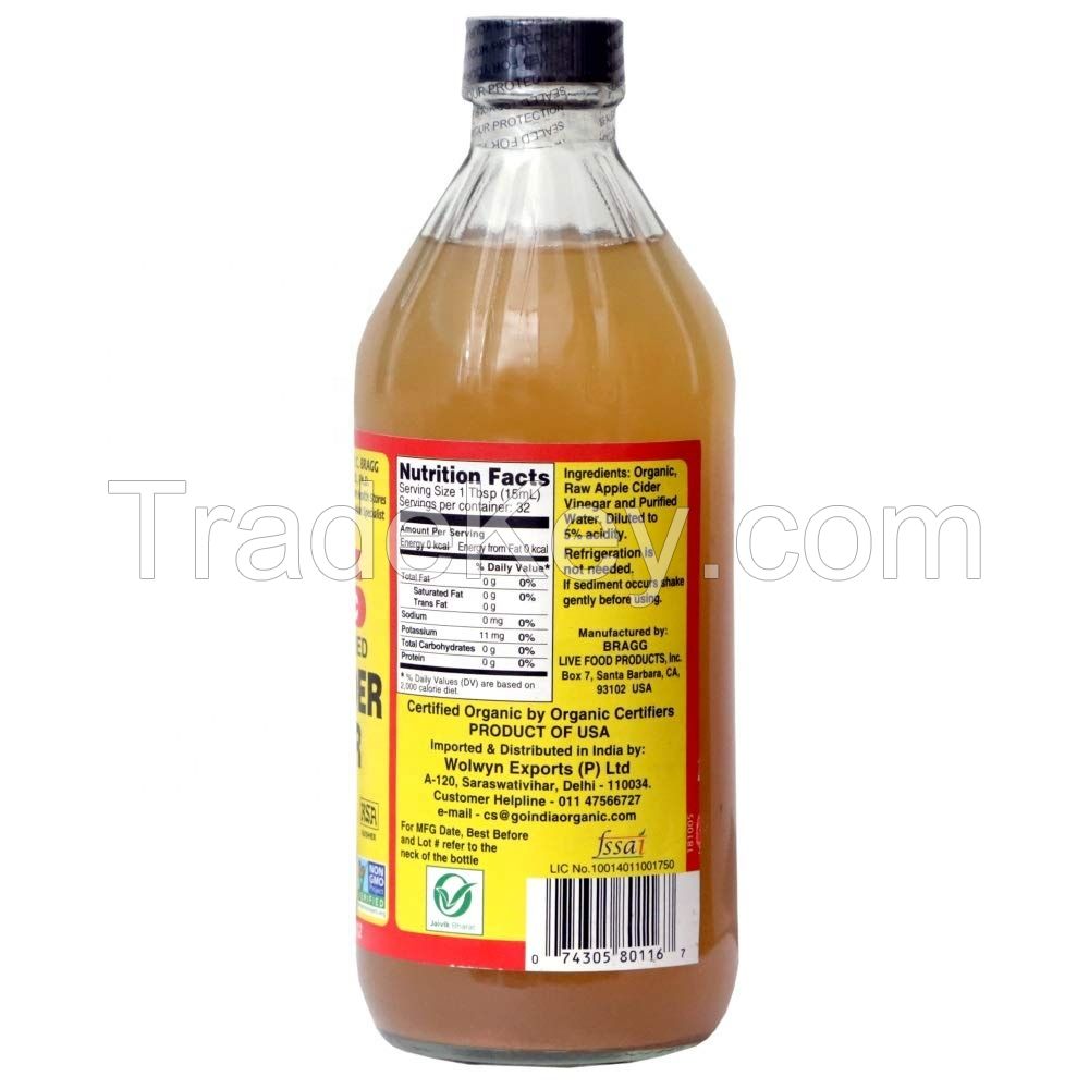 Natural Fermented OEM Factory Wholesale 100% Pure Apple Vinegar