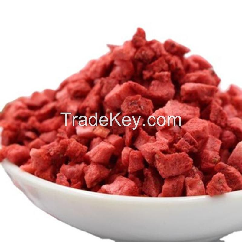 Frozen Dried FD Strawberry 4-8mm Dehydrated Frozen Dried Strawberry Cube Dice