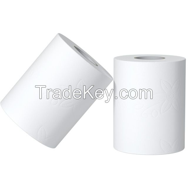 Wholesale Factory Customized White Plain Virgin Pulp 2-4ply toilet tissue paper