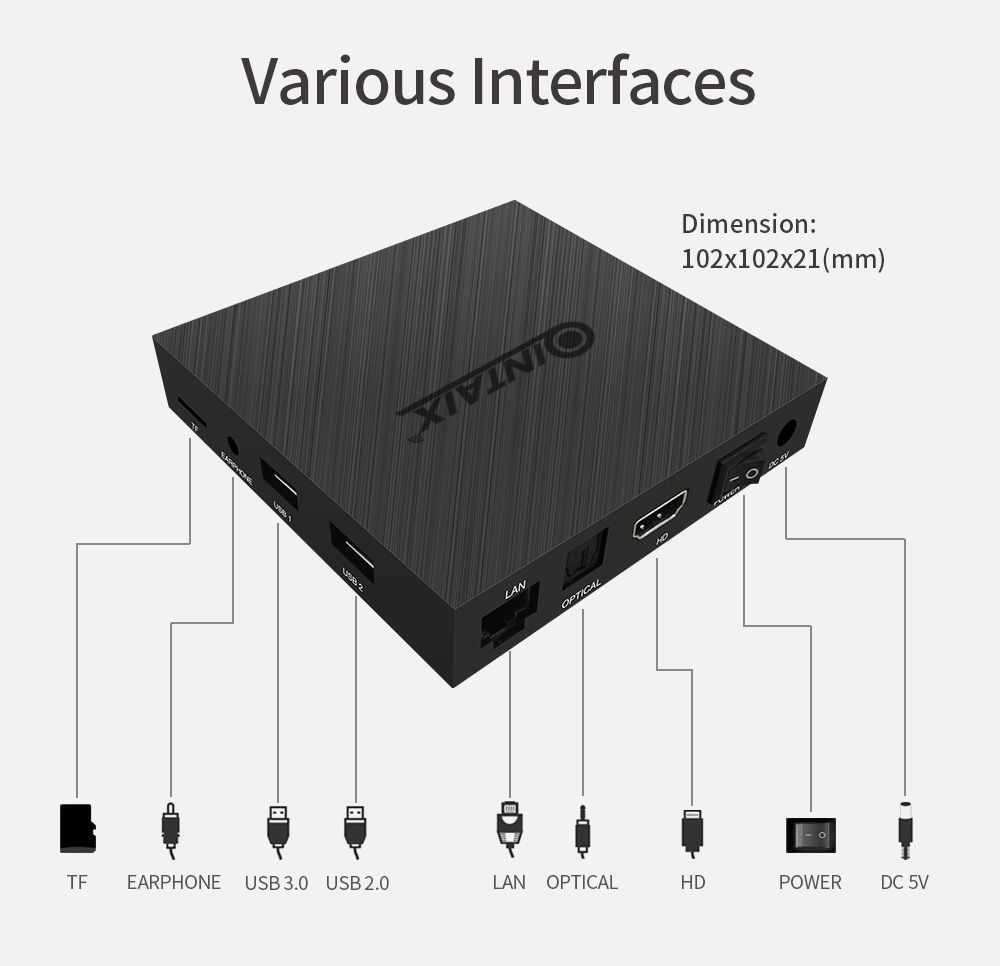 Q9S PRO 4Gb 64Gb 4K Tv Box QINTAIX Android 8.1 Smart Box Tv Amlogic s905x2 Quad Core Media player