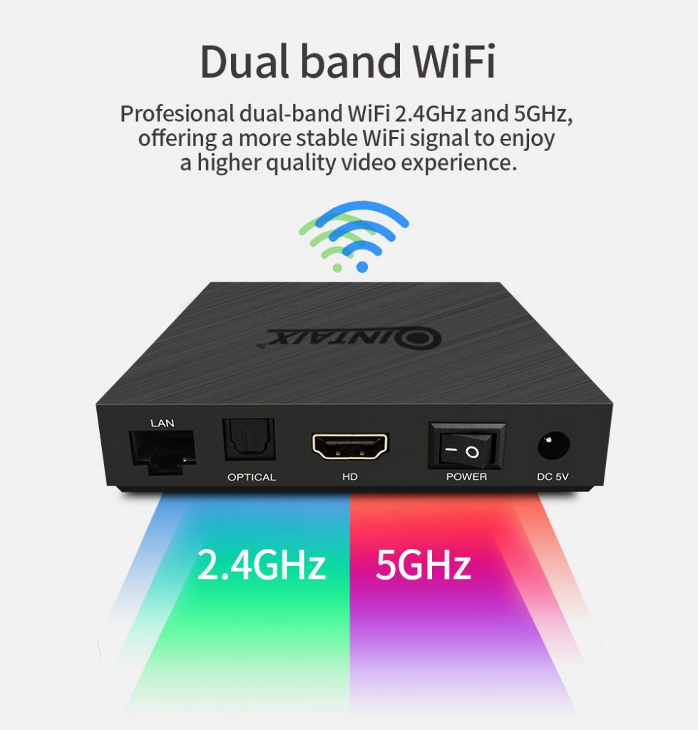 Q9S PRO 4Gb 64Gb 4K Tv Box QINTAIX Android 8.1 Smart Box Tv Amlogic s905x2 Quad Core Media player