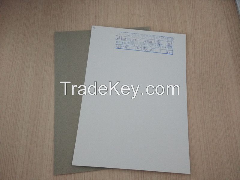 coated duplex board grey/white back 230-500gsm