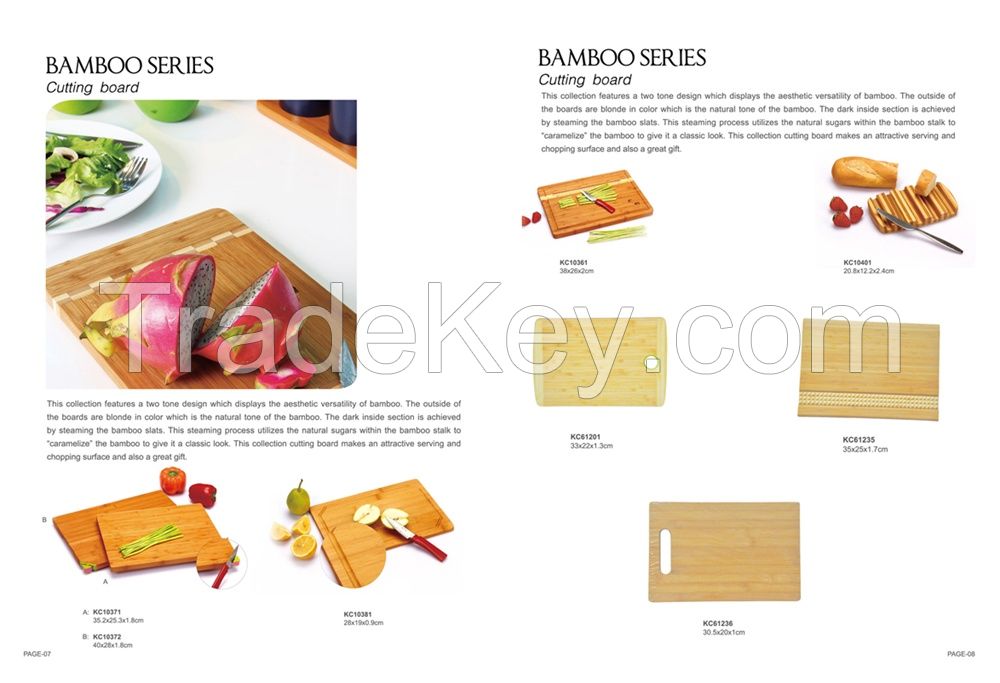 Bamboo and wooden cutting board