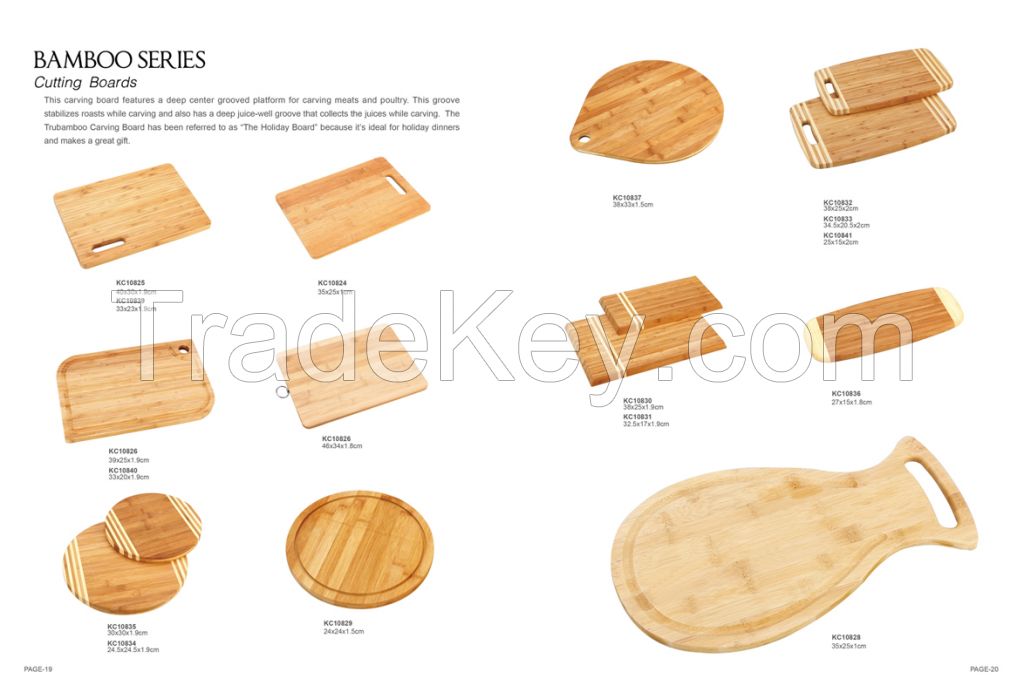 Bamboo and wooden cutting board
