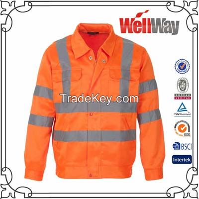 orange navy two tone reflective tape work shirts