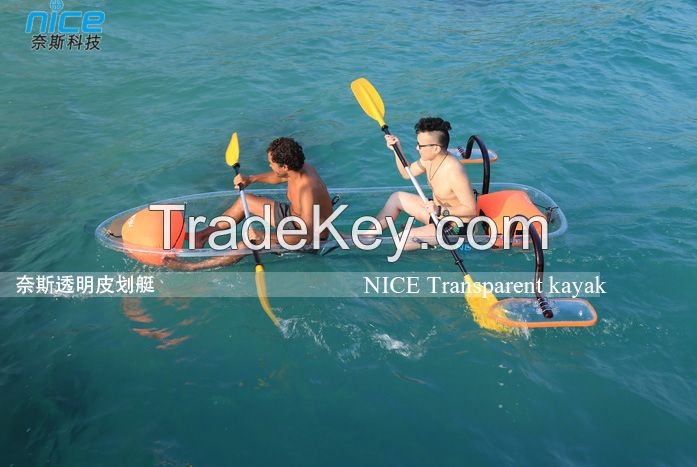 2015 new design Transparent polycarbonate kayak canoe