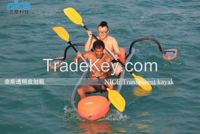 new design CLEAR BOTTOM RAFT KAYAK CANOE