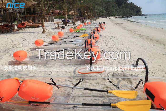 2015 new design Transparent polycarbonate kayak canoe