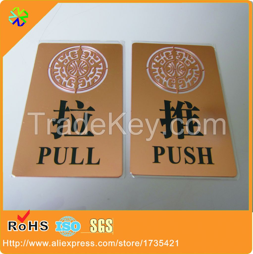 (100pcs/lot)free design rose gold plated metal card 