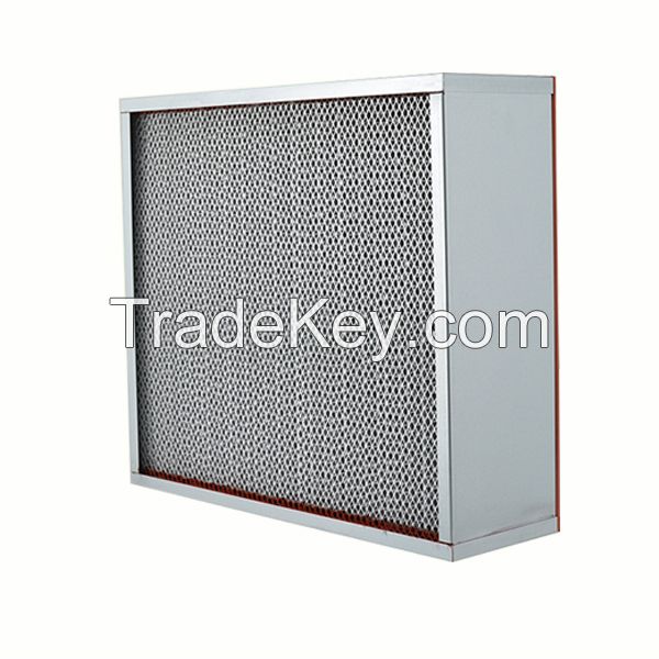 Glass Fiber Aluminum Separator Heat Resistant HEPA Filter