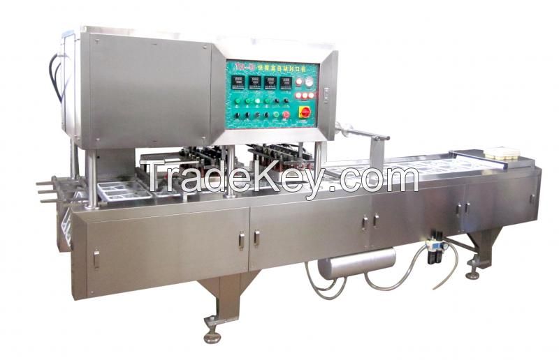 Pneumatic fast food boxes sealing machine