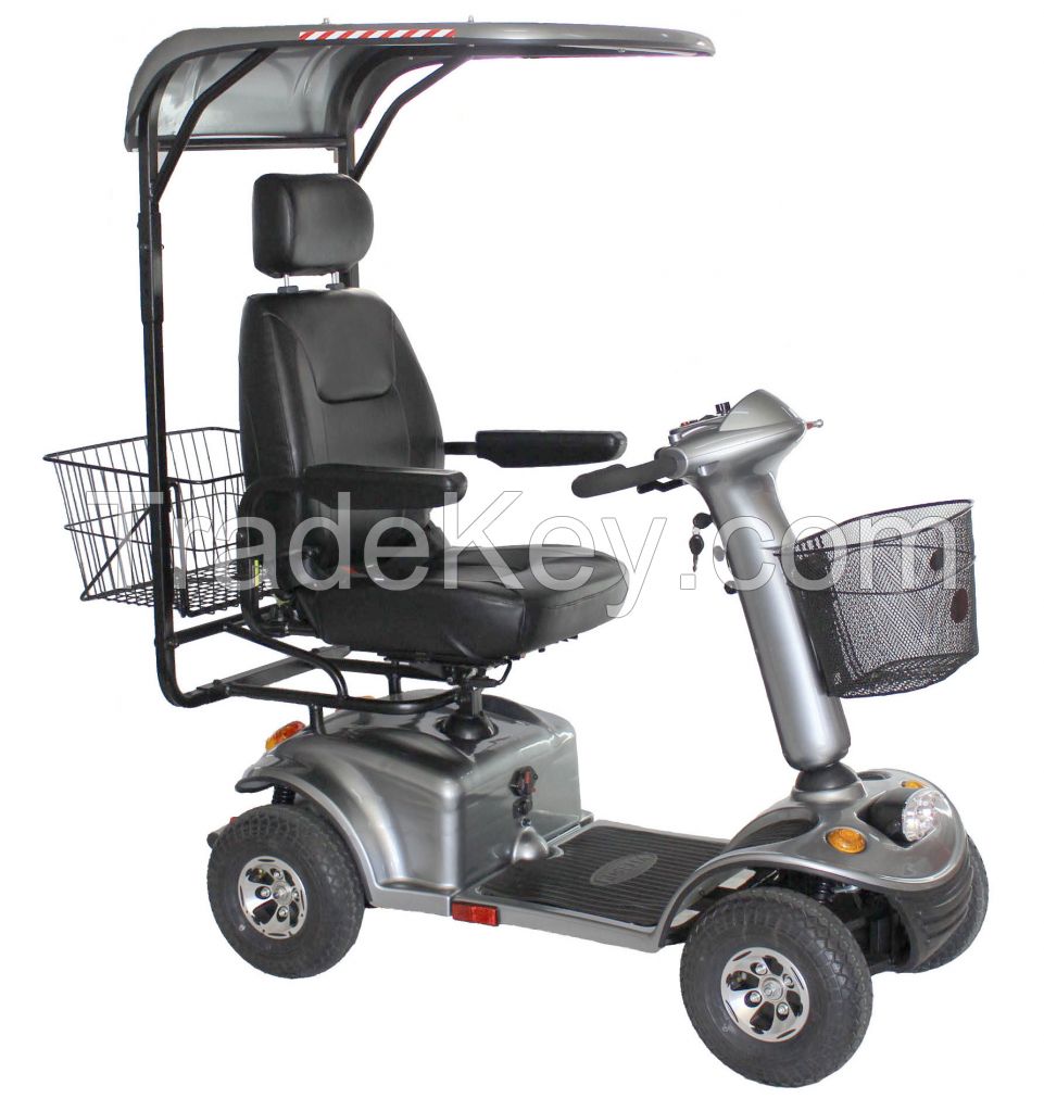 Luxury 4 Wheel Handicapped Electric Motorcycle wiht Canopy