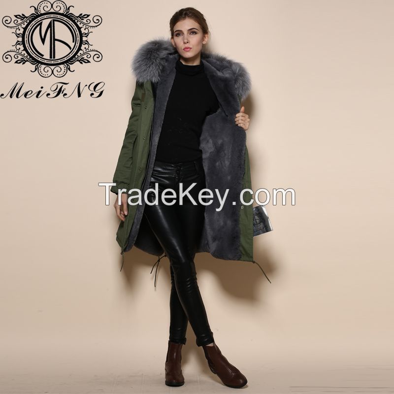 Real raccoon fur parka for men real fur jackets