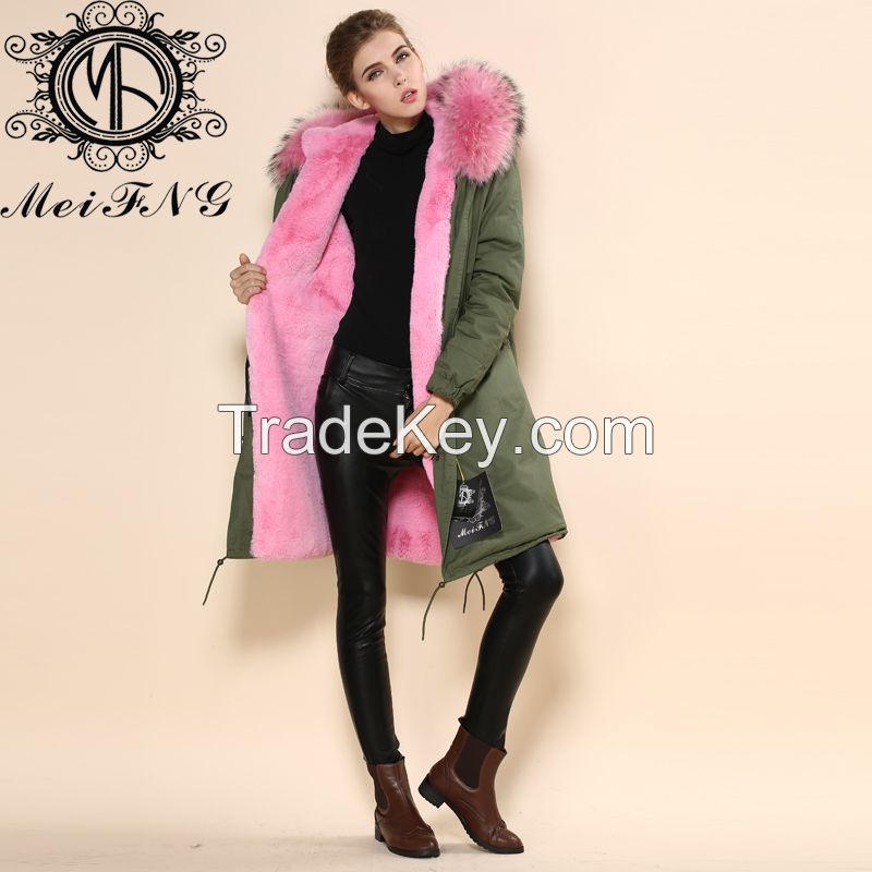 Women faux fur overcoat parka winter coats 2015 wholesale