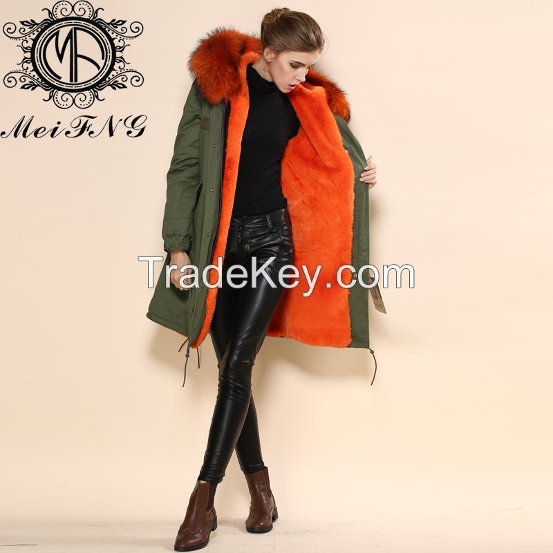 2015 newest design winter ladies Parka white warm coat