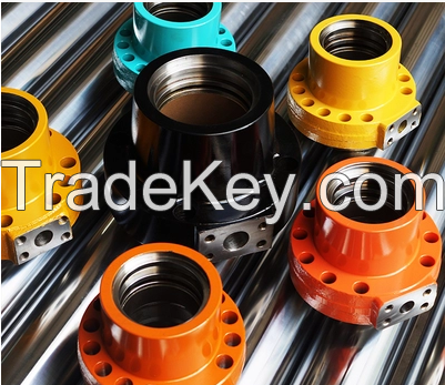 hydraulic cylinder components , gland, piston, cushion sleeve, nuts, ring, seal kit, cap, bushing, eye, , rod seal, earthmoving  spare parts, excavator cylinder