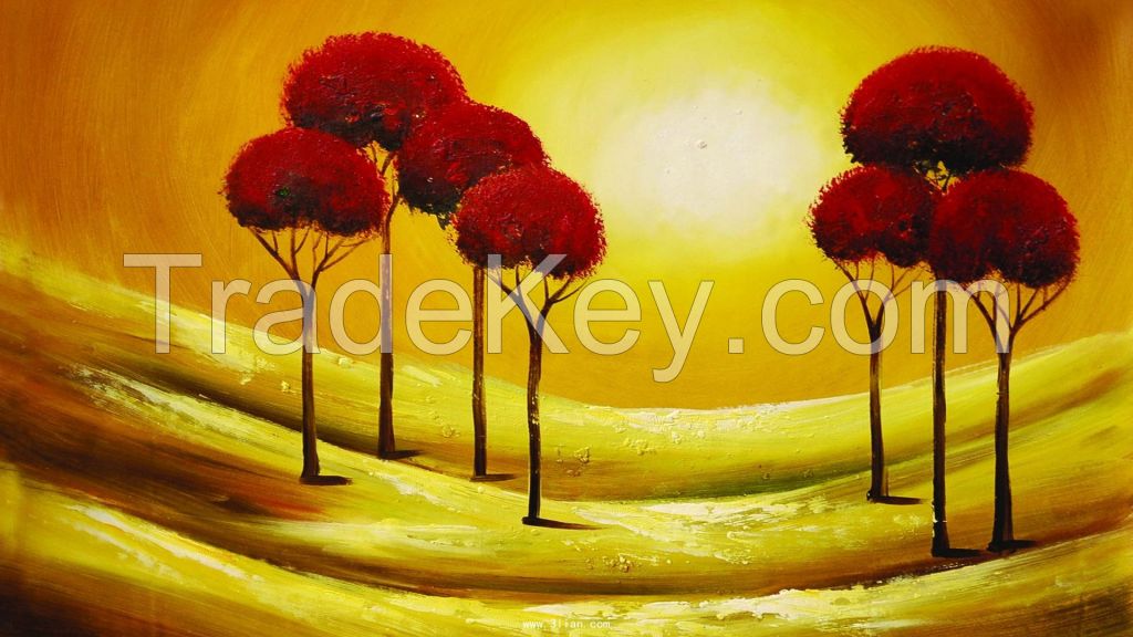 sea oil painting Abstract Painting sunset oil painting