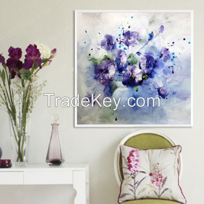 Paint manufacturers in china hand painted canvas picture flower