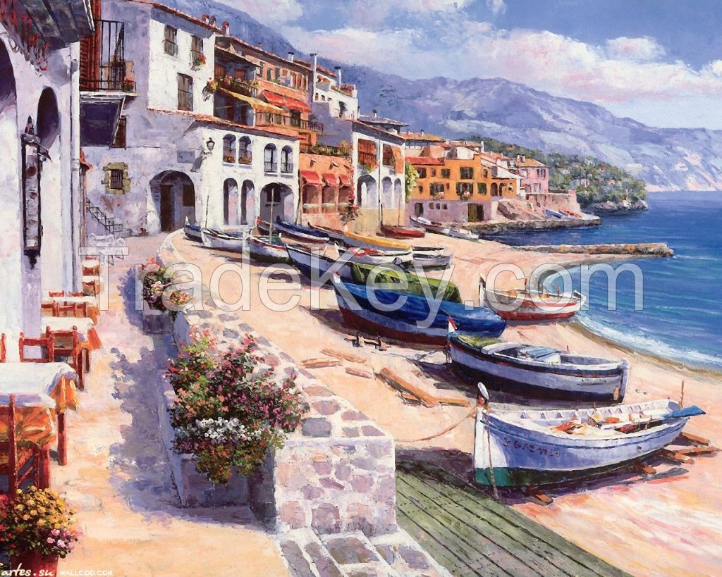 Art painting on canvas for sale art wall decoration stickers sea scene