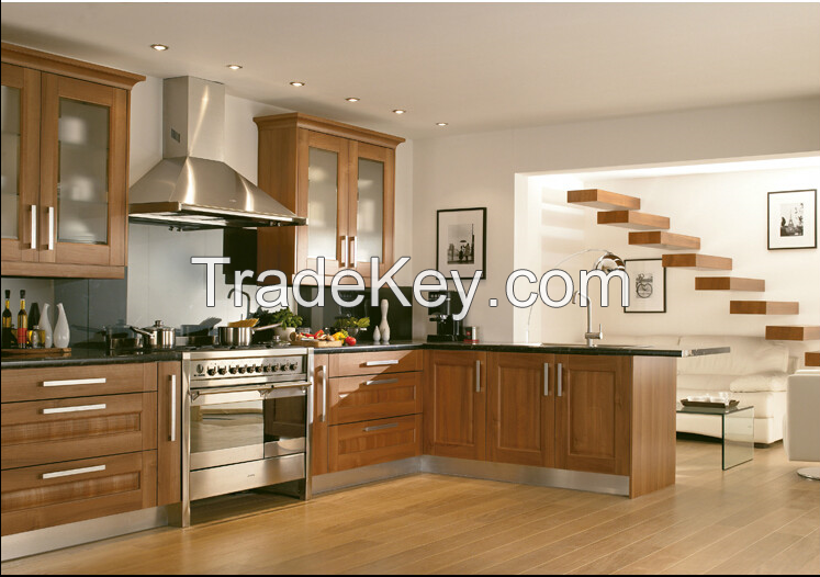 custom made solid wood modular kitchen cabinet project for Canada market