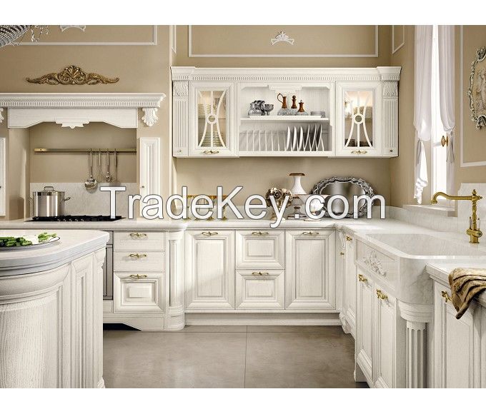 custom made solid wood modular kitchen cabinet project for Canada market