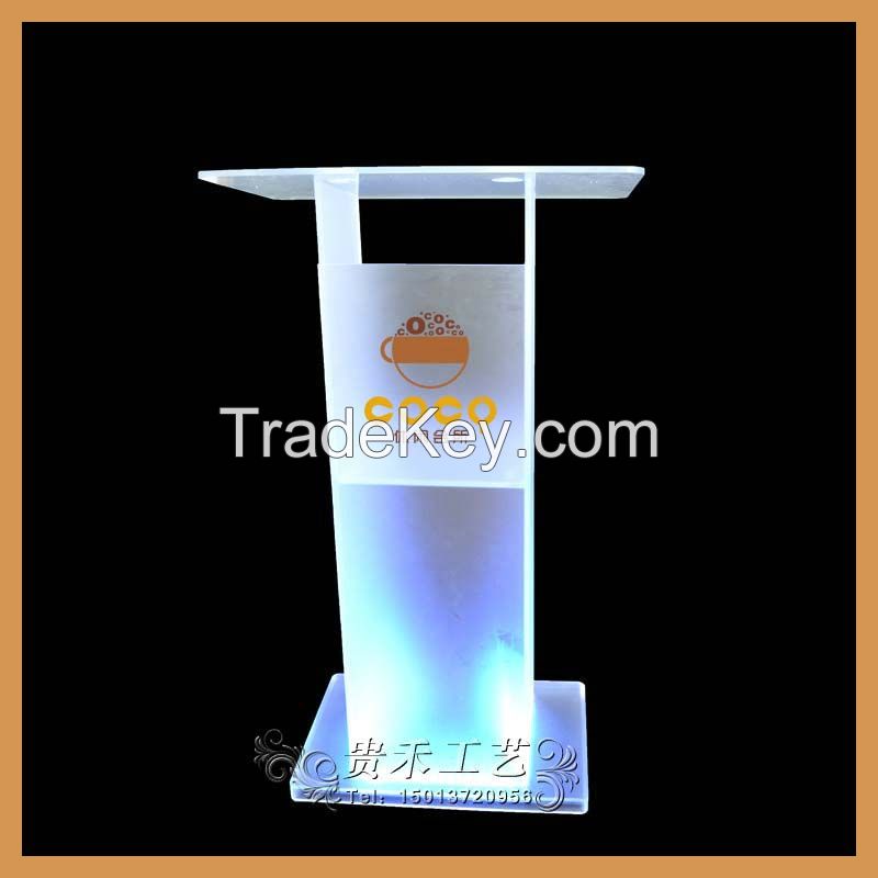 high quality acrylic podium, acrylic podium with LED lights