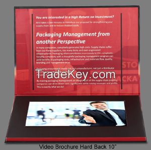 10" 4 Color Process Printed Video Brochures Video Marketing Card Video Advertising Card