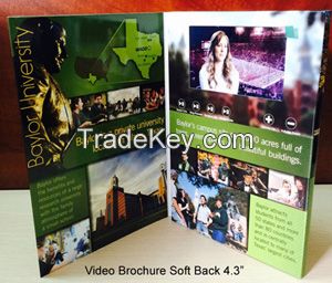 4.3" 4 Color Process Printed Video Brochures Video Marketing Card Video Advertising Card