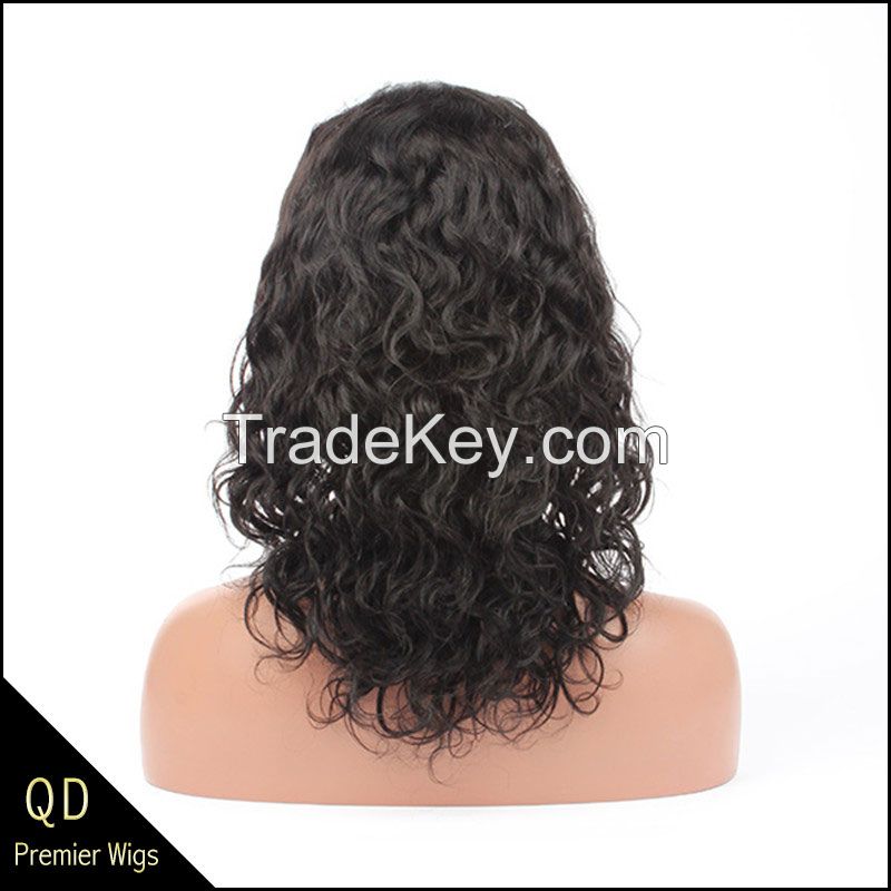 Chinese virgin hair loose curl lace front wigs