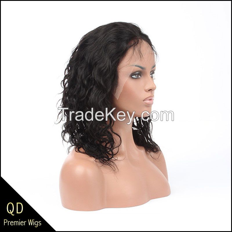 Chinese virgin hair loose curl lace front wigs