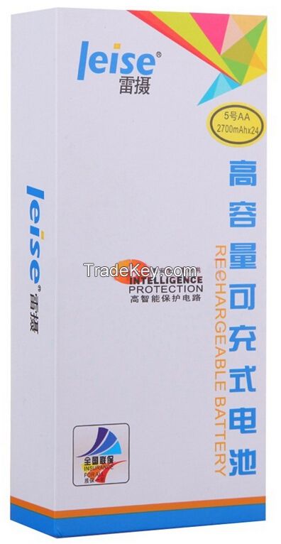 LEISE 2700mAh NI-MH AA Rechargeable battery